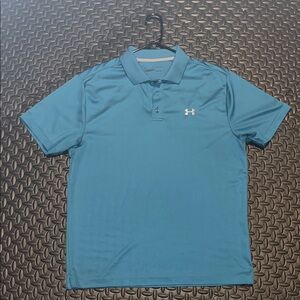 Under Armour HeatGear Polo Shirt Blue Mens Large